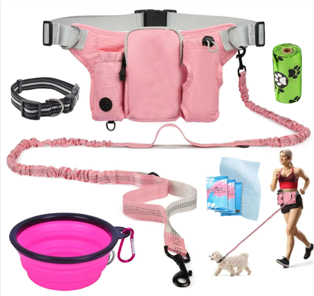 Hands-Free Dog Walking Belt Set – Jogging, Hiking & Travel Kit