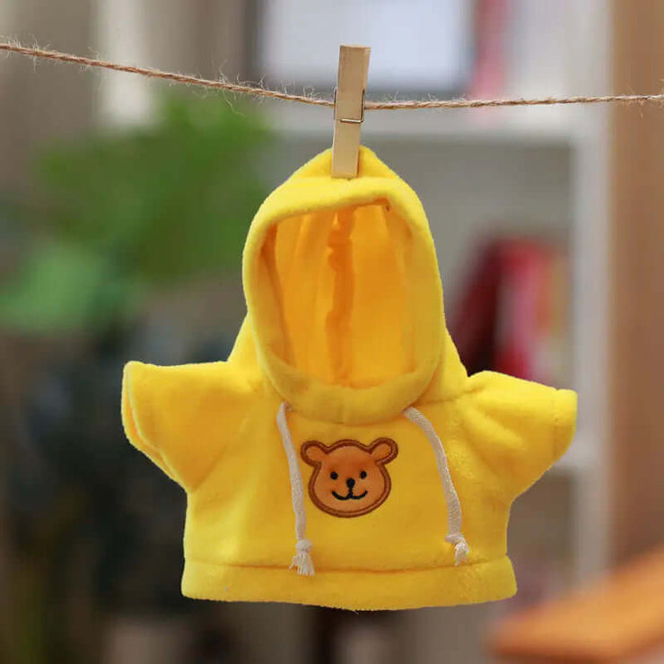 Mini Cotton Hoodie for Plush Toys & Small Pets – Cute Bear Style