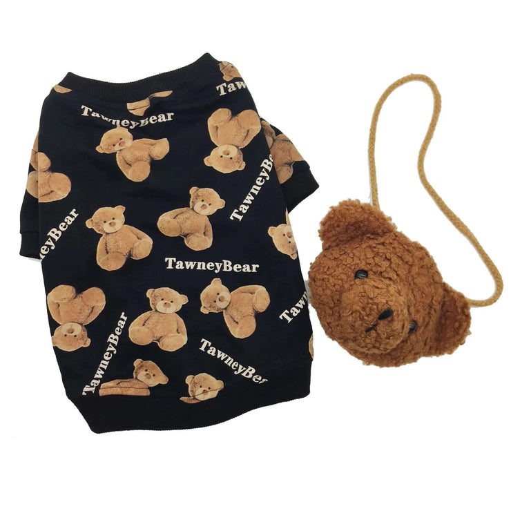 “Cozy Velvet Bear Sweater for Dogs – Autumn & Winter Edition