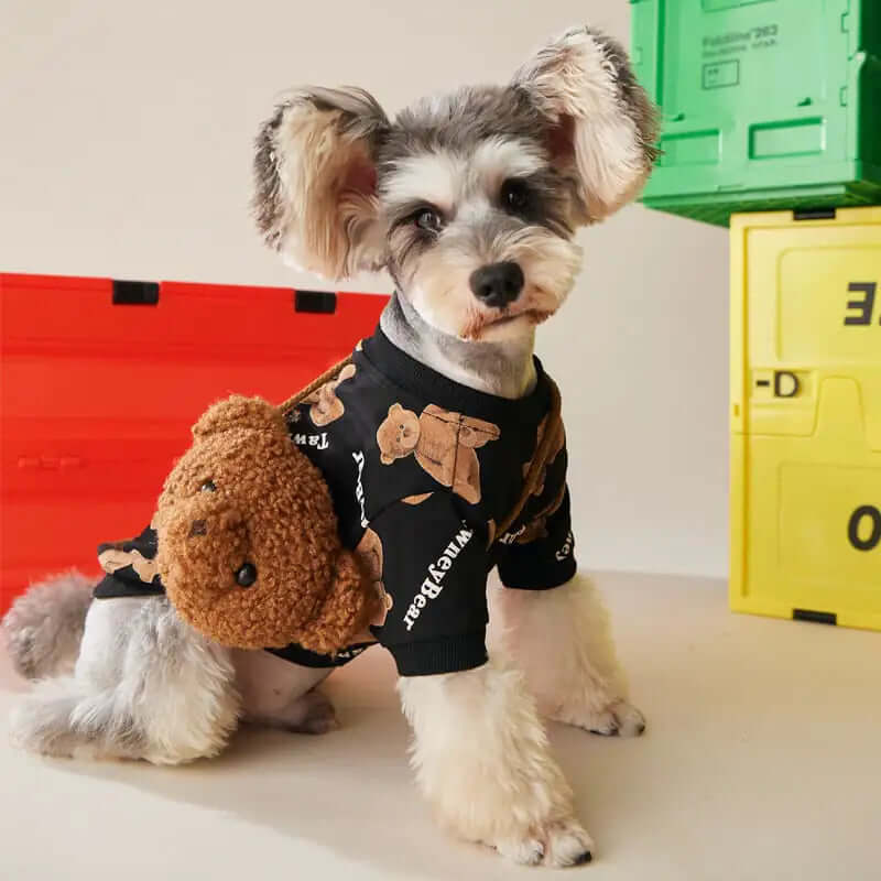 “Cozy Velvet Bear Sweater for Dogs – Autumn & Winter Edition