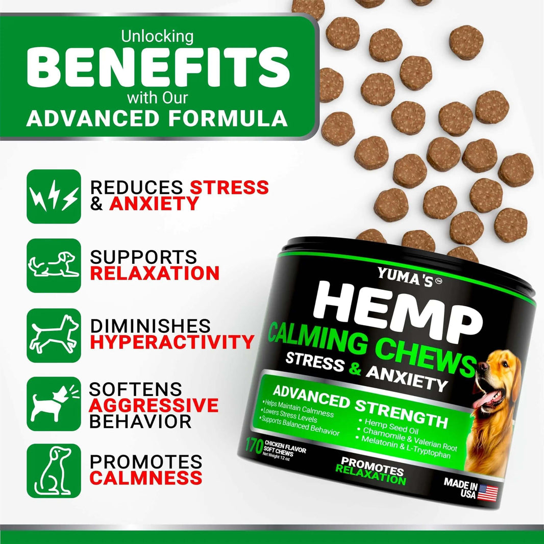 Yuma’s Calming Hemp Chews – Advanced Formula for Stress & Anxiety Relief