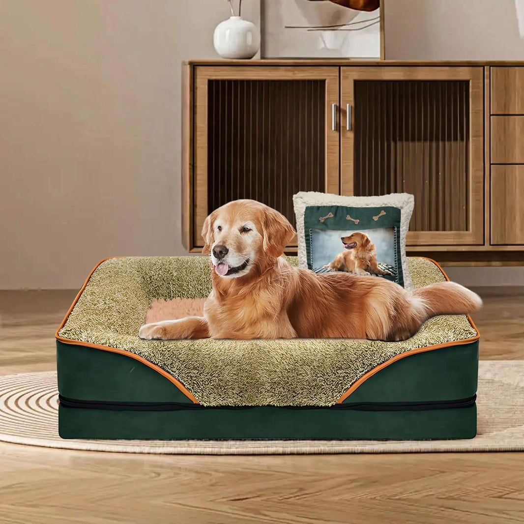 Orthopedic Dog Bed – Soft Memory Foam Sofa for Joint Relief & Deep Sleep
