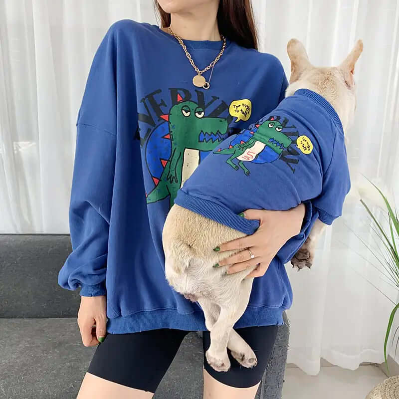 Printed Dog Clothes for Pet Parent and Child Matching